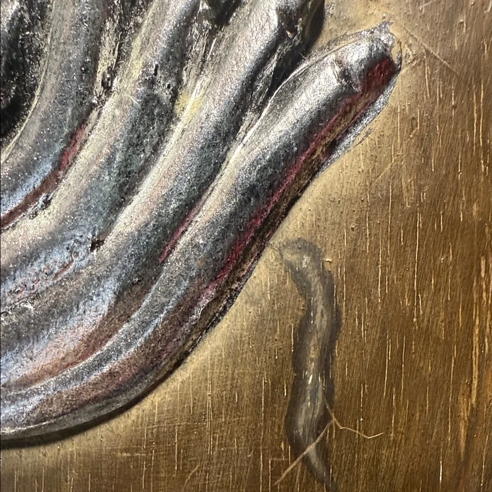 Large Hand-Carved Buddha Wall Art Silver Leaf Wood Relief Panel Zen Decor 11x16 - Picture 8 of 10